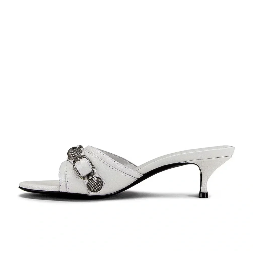 Balenciaga Cagole Mule in White Size 7.5 - Picture 5 of 15